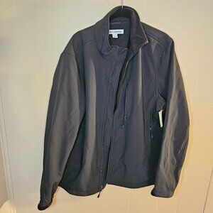 Amazon Essentials Men's Black Large Water-Resistant Soft Shell Jacket